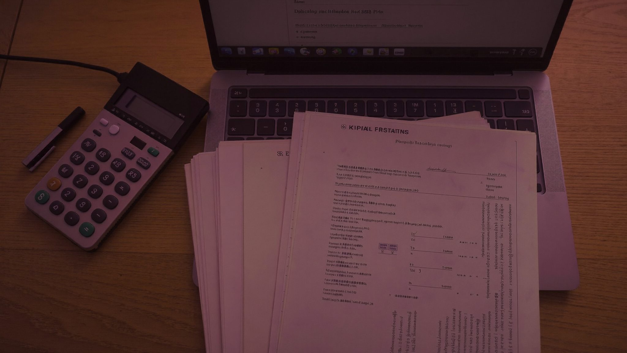 A calm planning workspace with notes and a laptop
